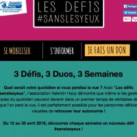 Capture d'écran du site internet de l'association Valentin Haüy
